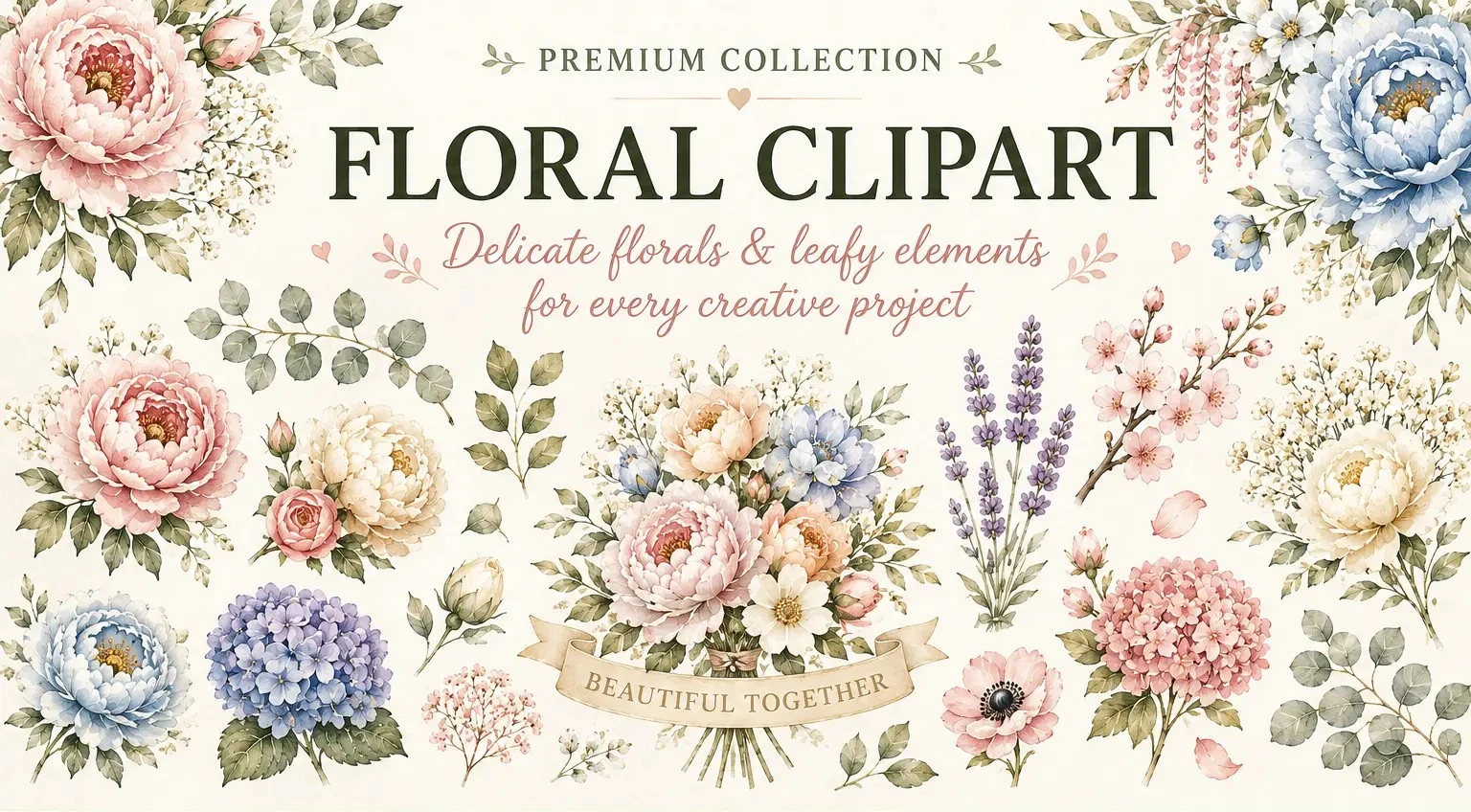 Floral Clipart clipart collection preview