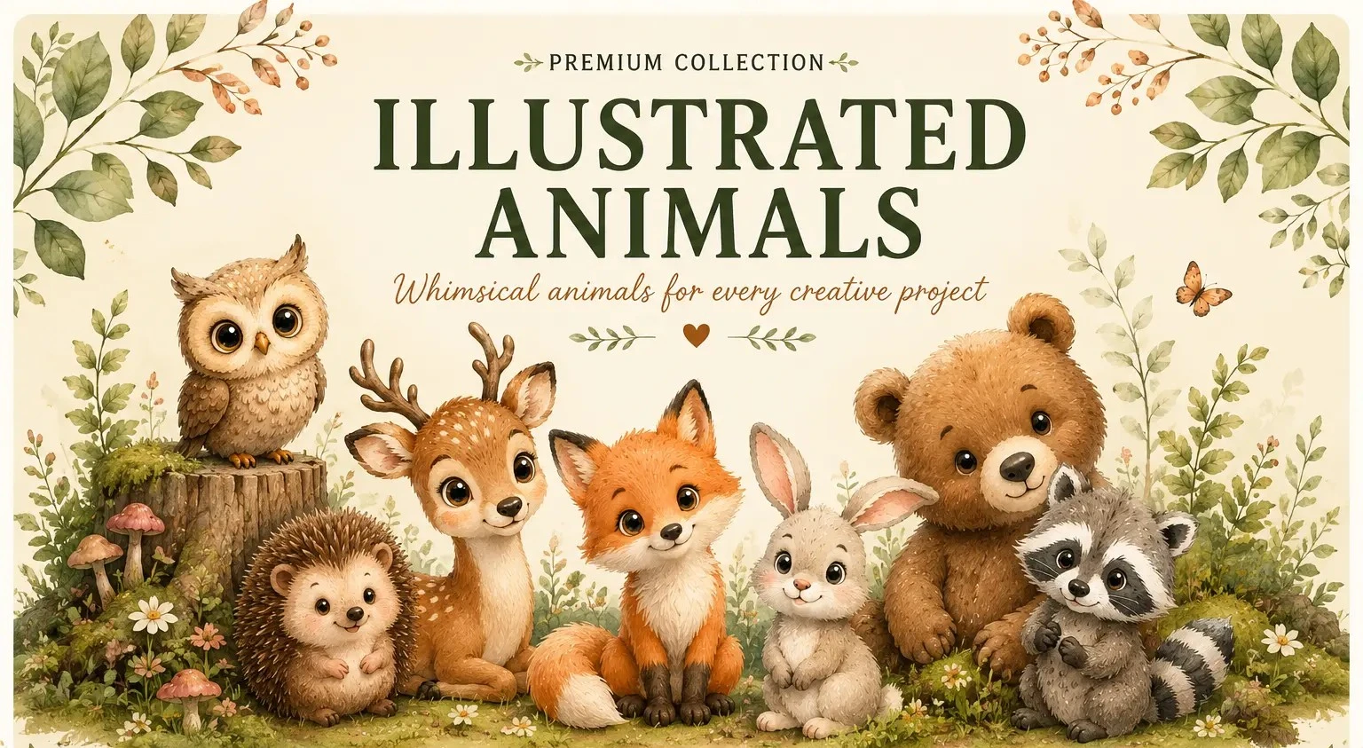 Woodland Critters clipart collection preview